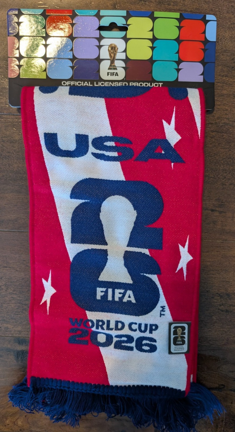 FIFA World Cup 2026 Official Matchup Scarf – USA vs Paraguay – LA 6/12/26
