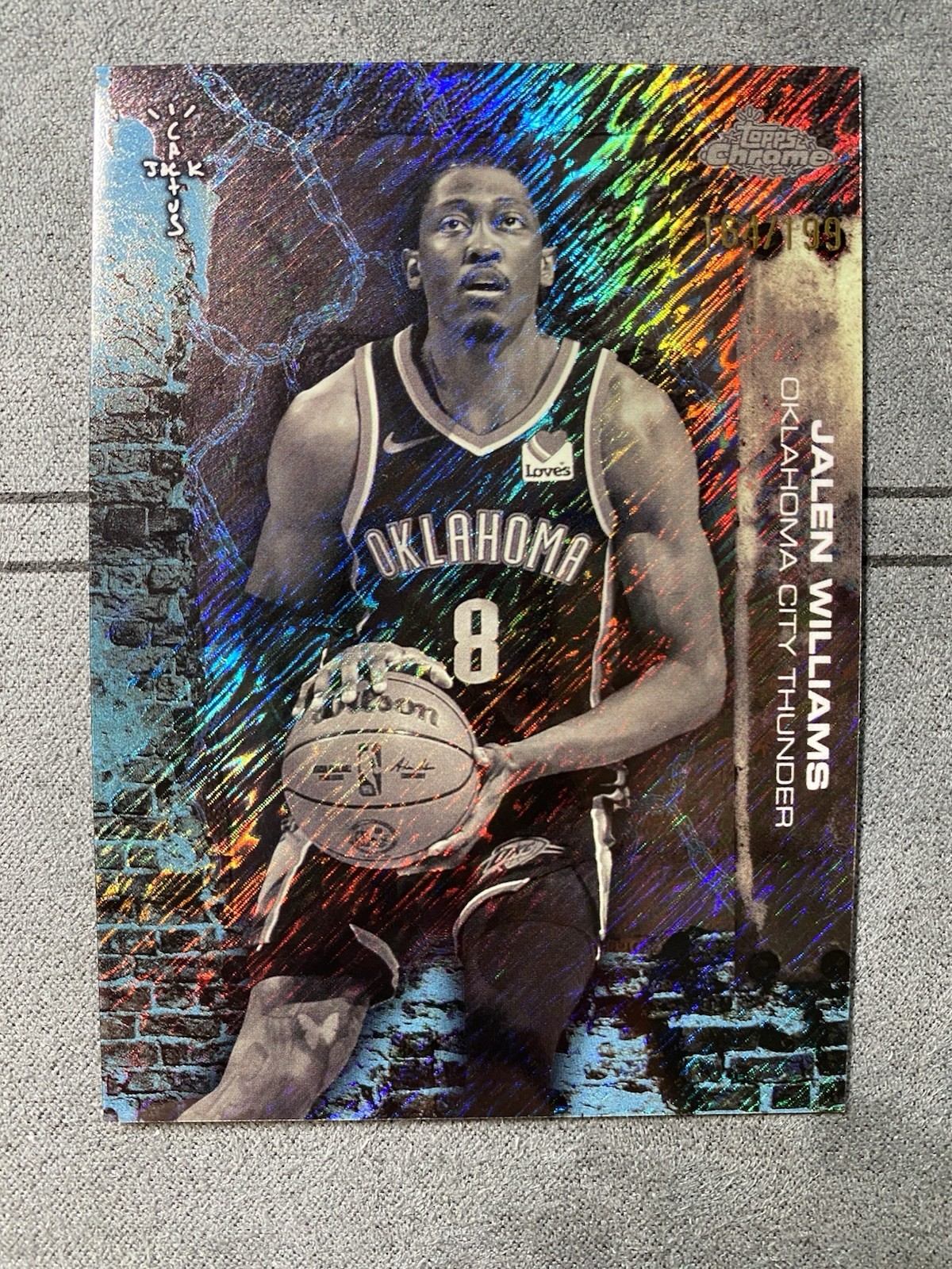 /199 Jalen Williams Aqua Shimmer Refractor 25-26 Topps Chrome Cactus Jack #36