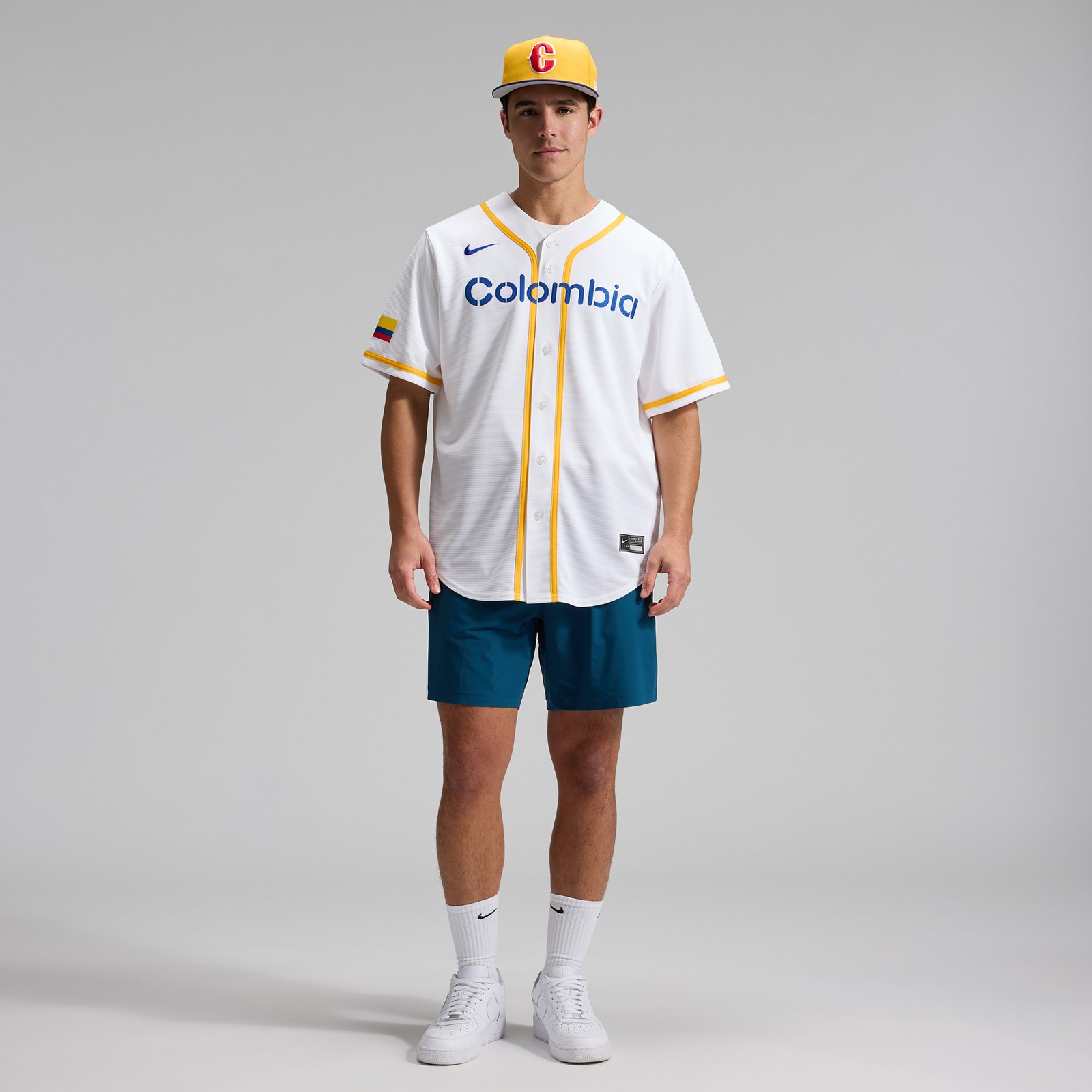 Men’s New Era Yellow/Blue Colombia Baseball 2026 World Baseball Classic 59FIFTY