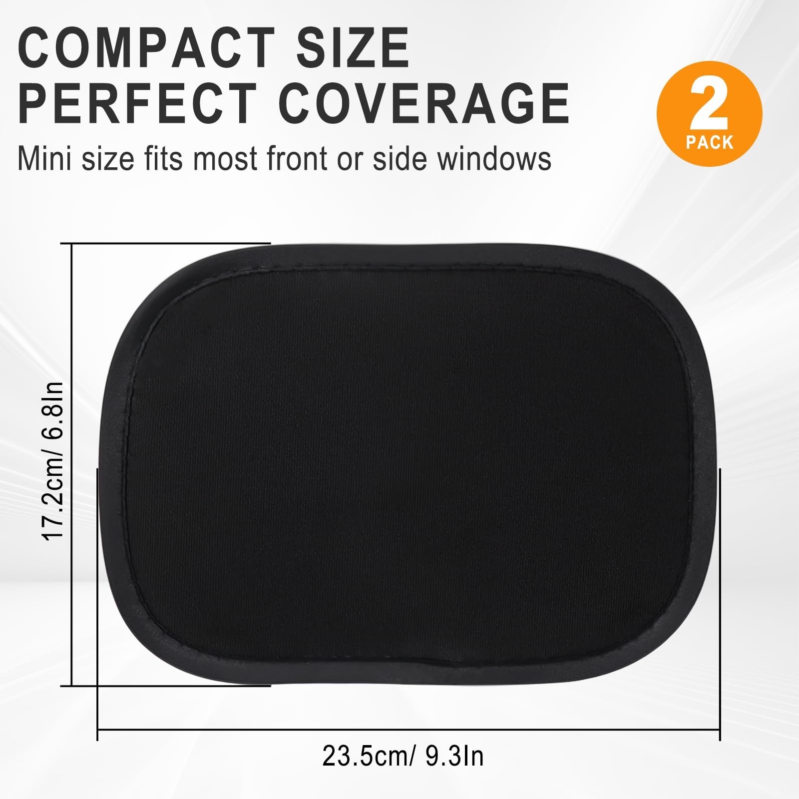 Mini Car Window Shades 2 Pack, Static Cling Car Visor for Windshield & Side W…
