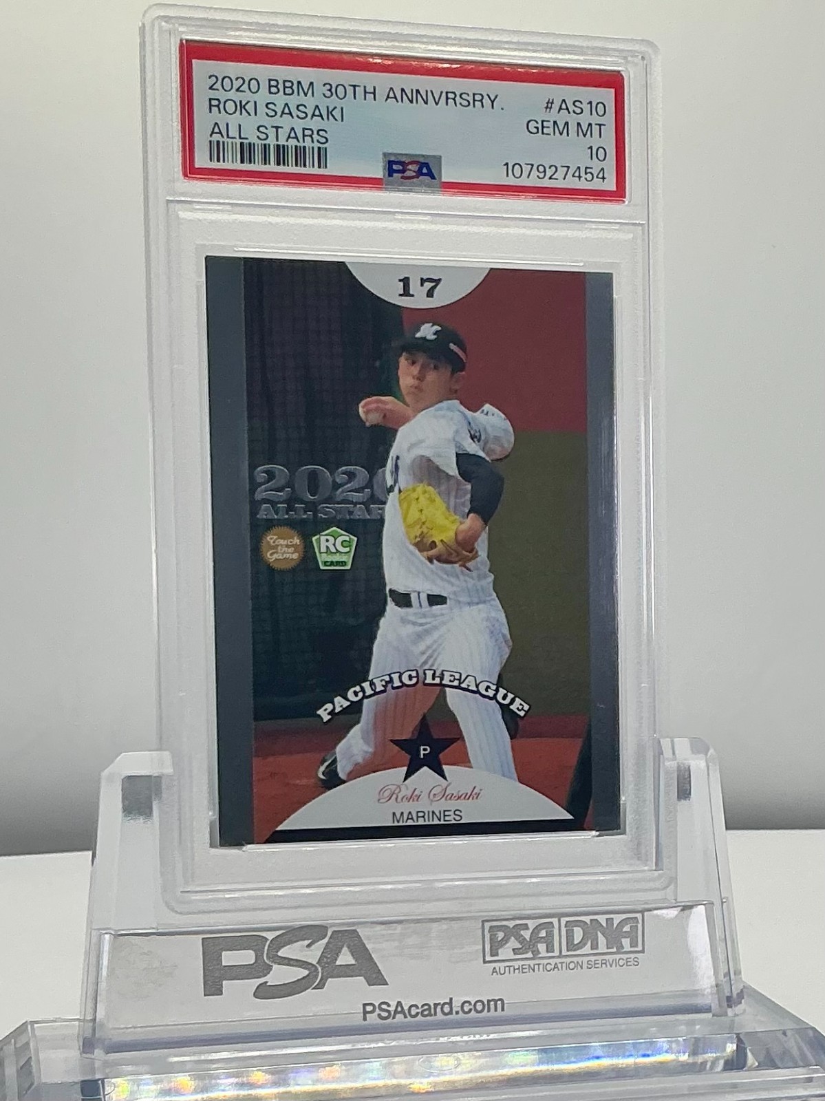 ROKI SASAKI 2020BBM 30TH ANNIVERSARY ALL STARS #AS10 PSA10!ROOKIE CARD!LOWPOP!