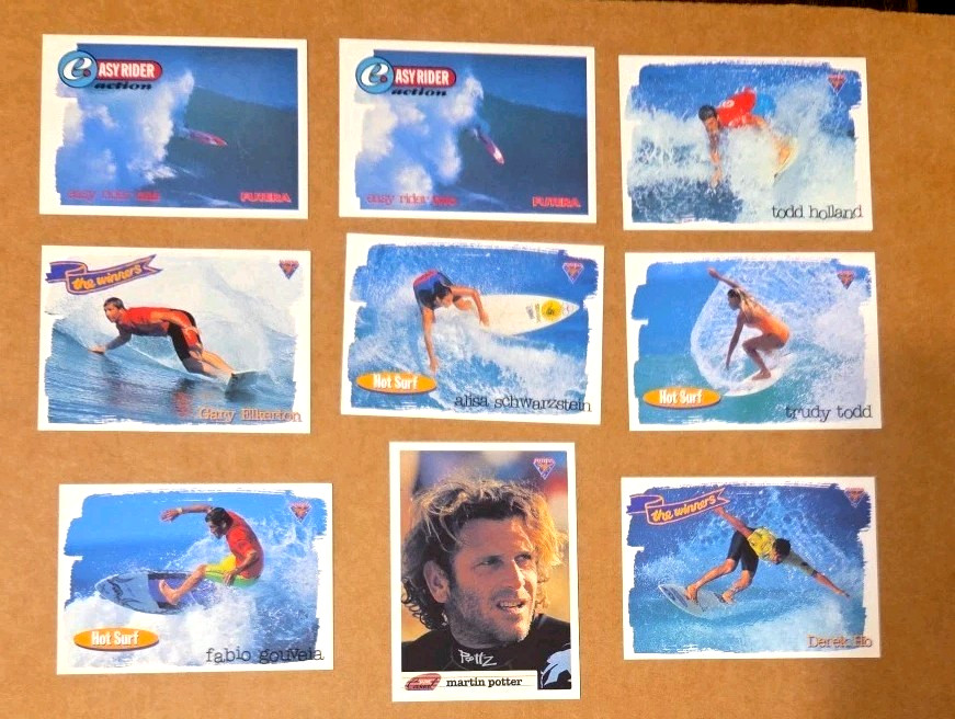 Dealer Lot (9) 1995 Futera Sports Surfing Cards- NrMt
