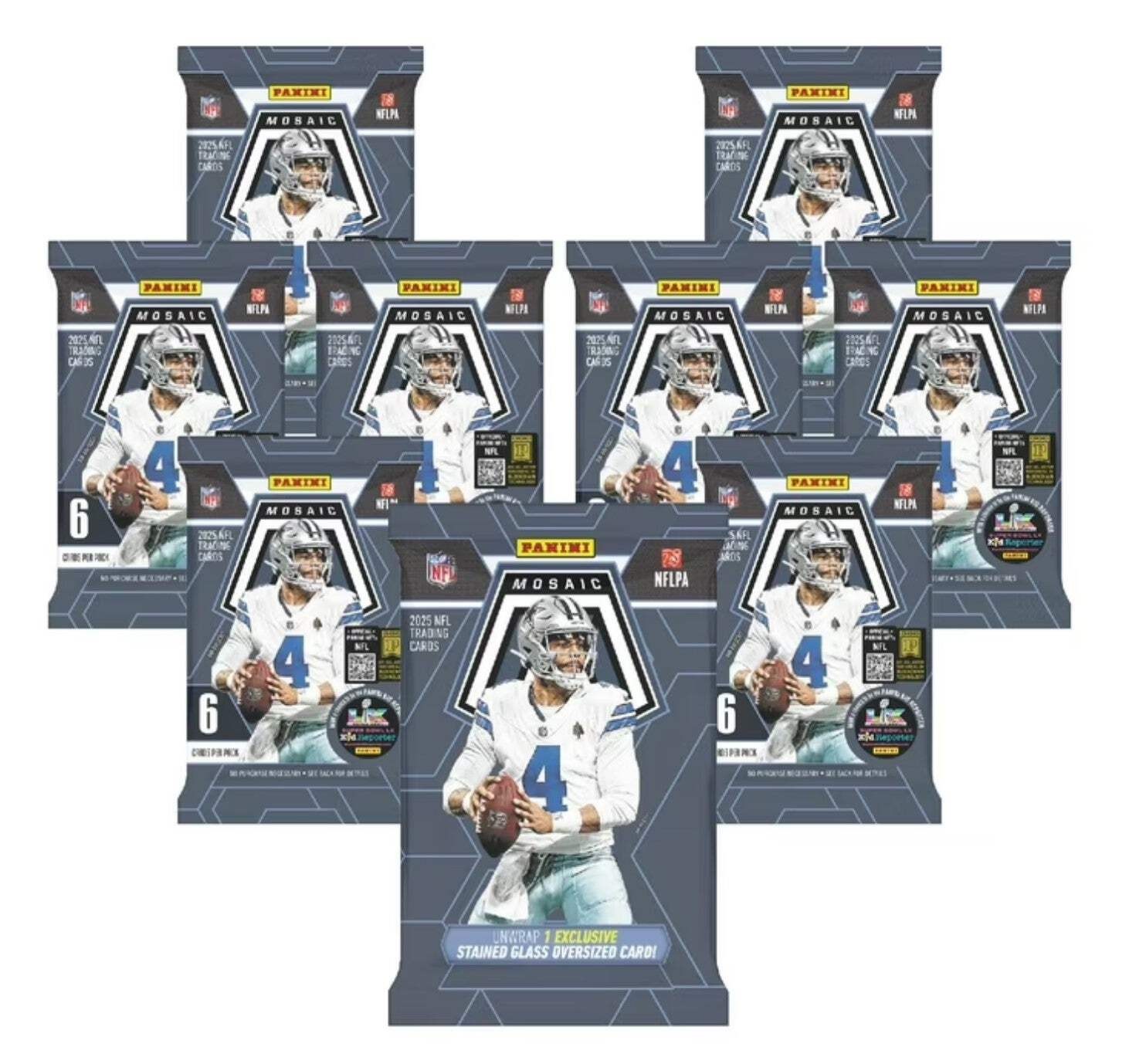 2025 Panini Mosaic Football Costco Bundle Box Stained Glass