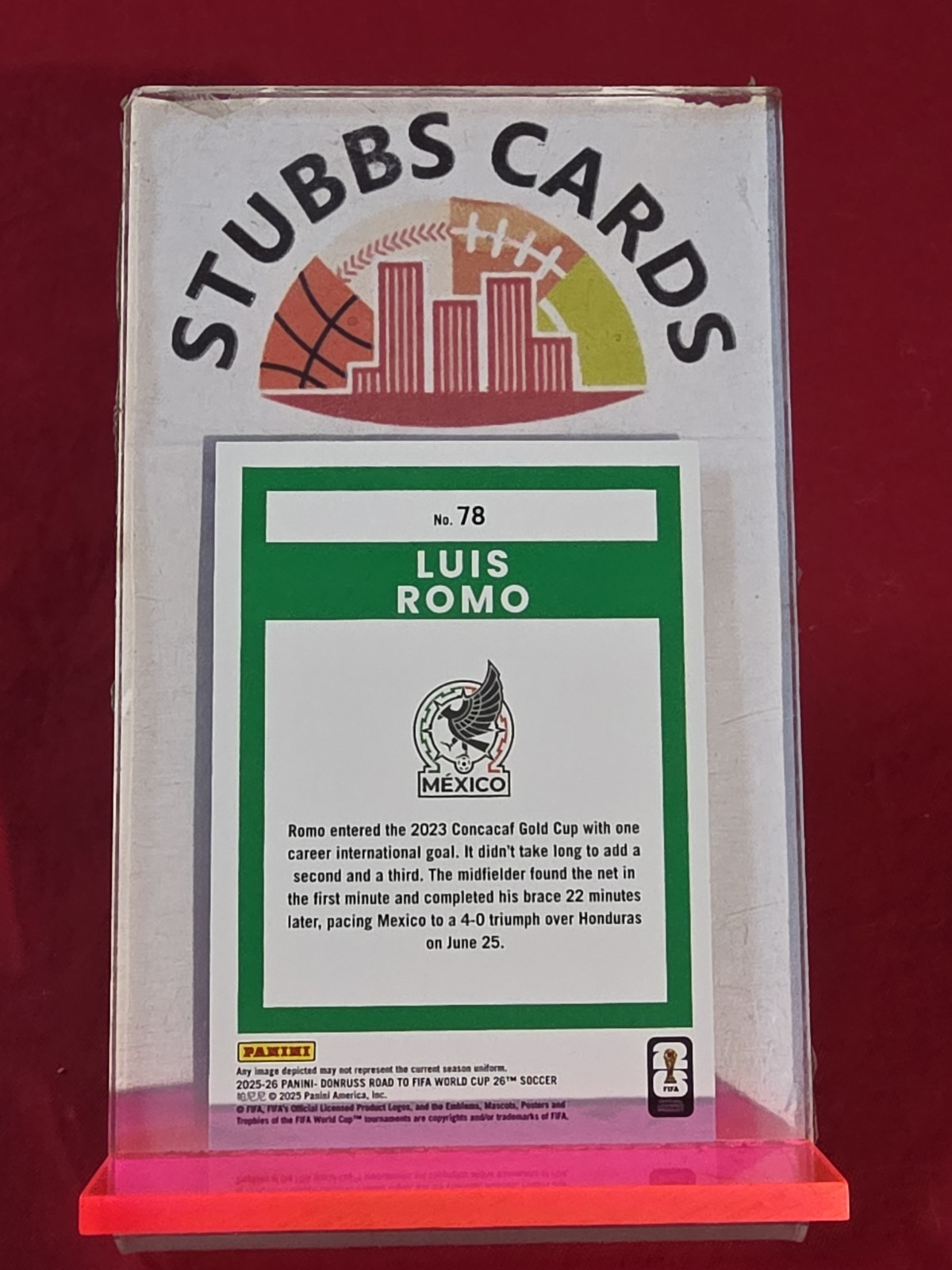 2025-26 Donruss Road to FIFA World Cup #78 Luis Romo Blue Swirl 385/399 Mexico