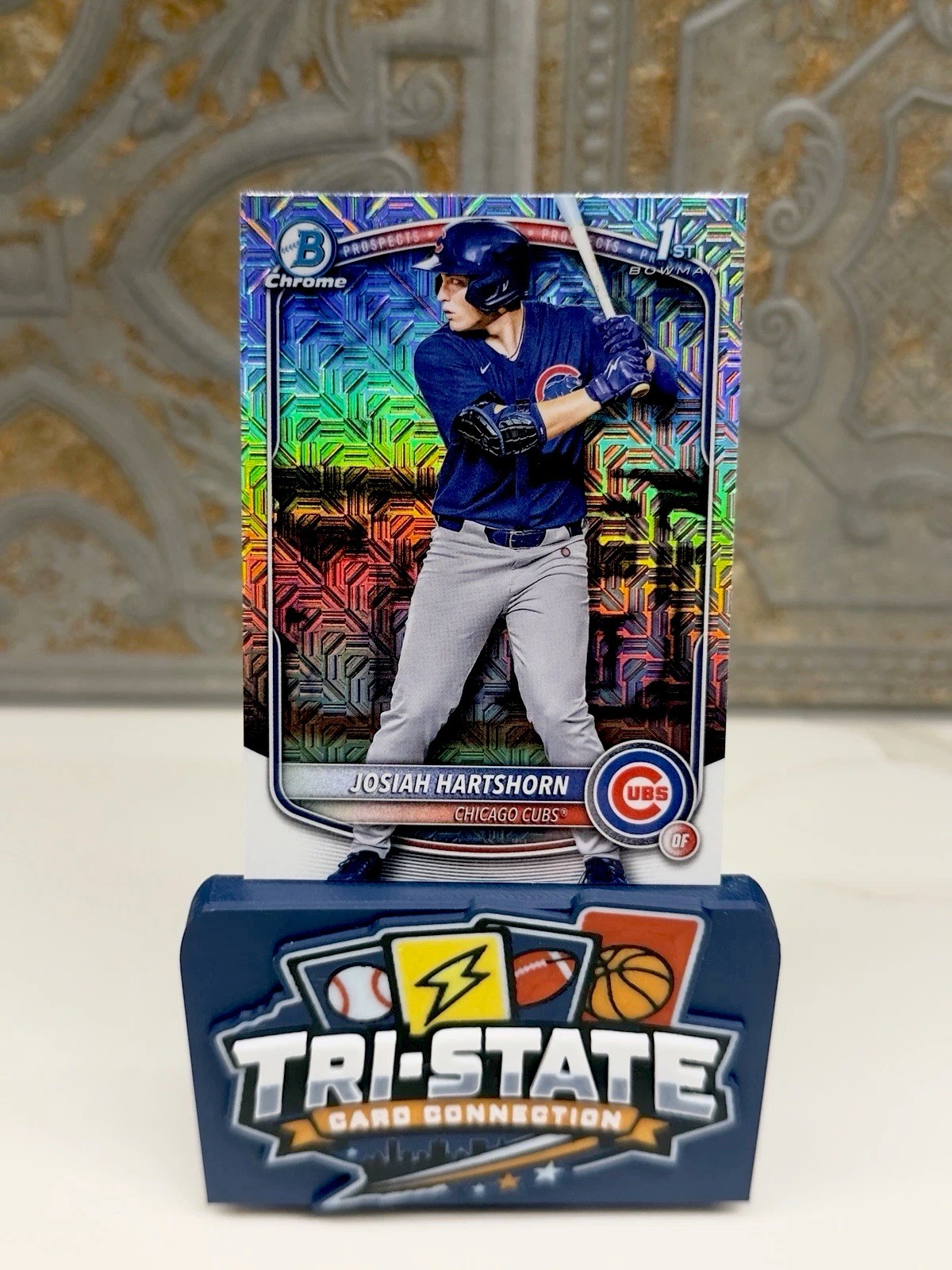 Josiah Hartshorn 1st Chrome Mojo Refractor Rookie 2025 Bowman Draft #BDC-21 Cubs