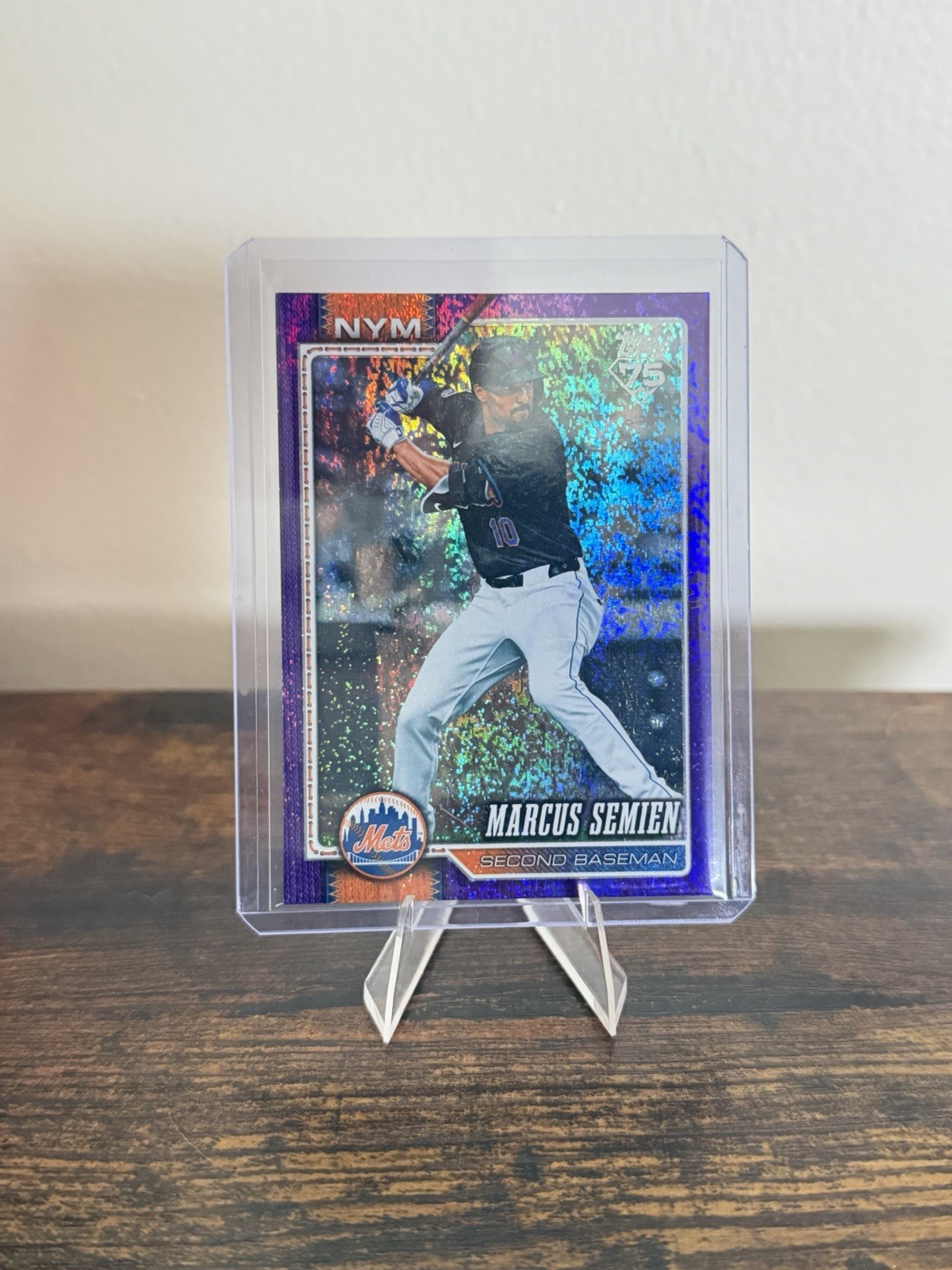 2026 Topps Series 2 #586 Marcus Semien Purple Holo Foil /250 Mets