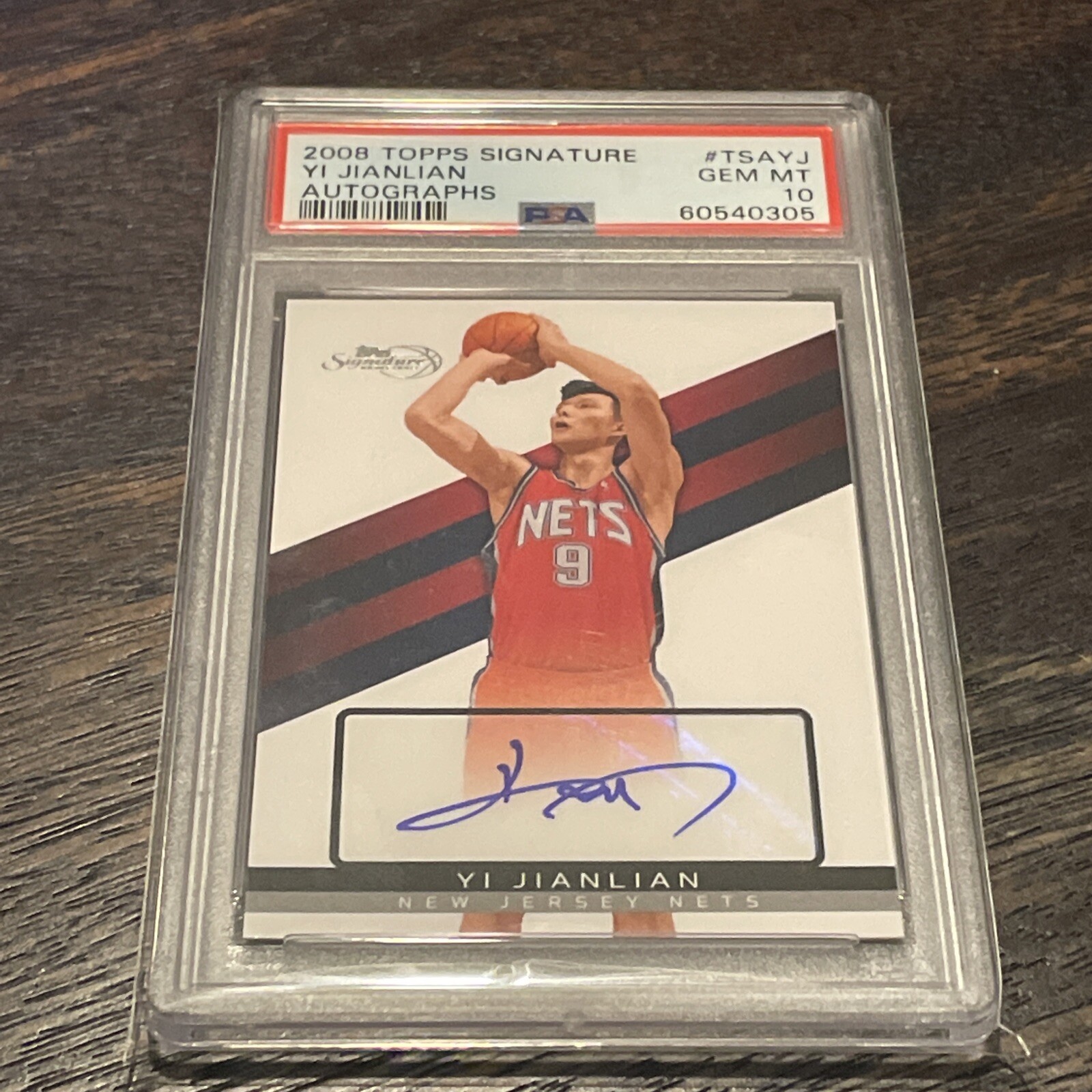 2008 Topps Signature Basketball #TSA-YJ Yi Jianlian Auto /6225 PSA 10 POP 7 Rare