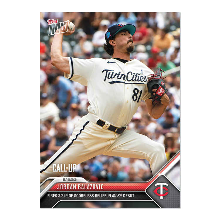 2023 Topps NOW 461 Jordan Balazovic 3.2 Scoreless in MLB- Free Shipping Always!