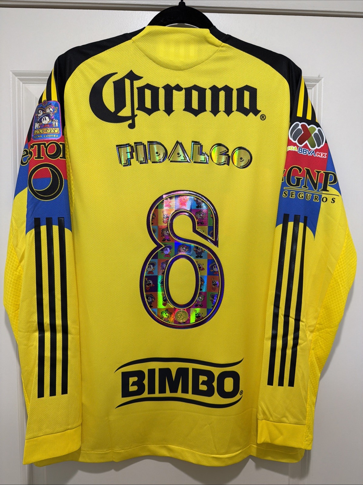 Fidalgo #8 Mens LARGE Adidas Club America Authentic x Pac-Man Home Jersey