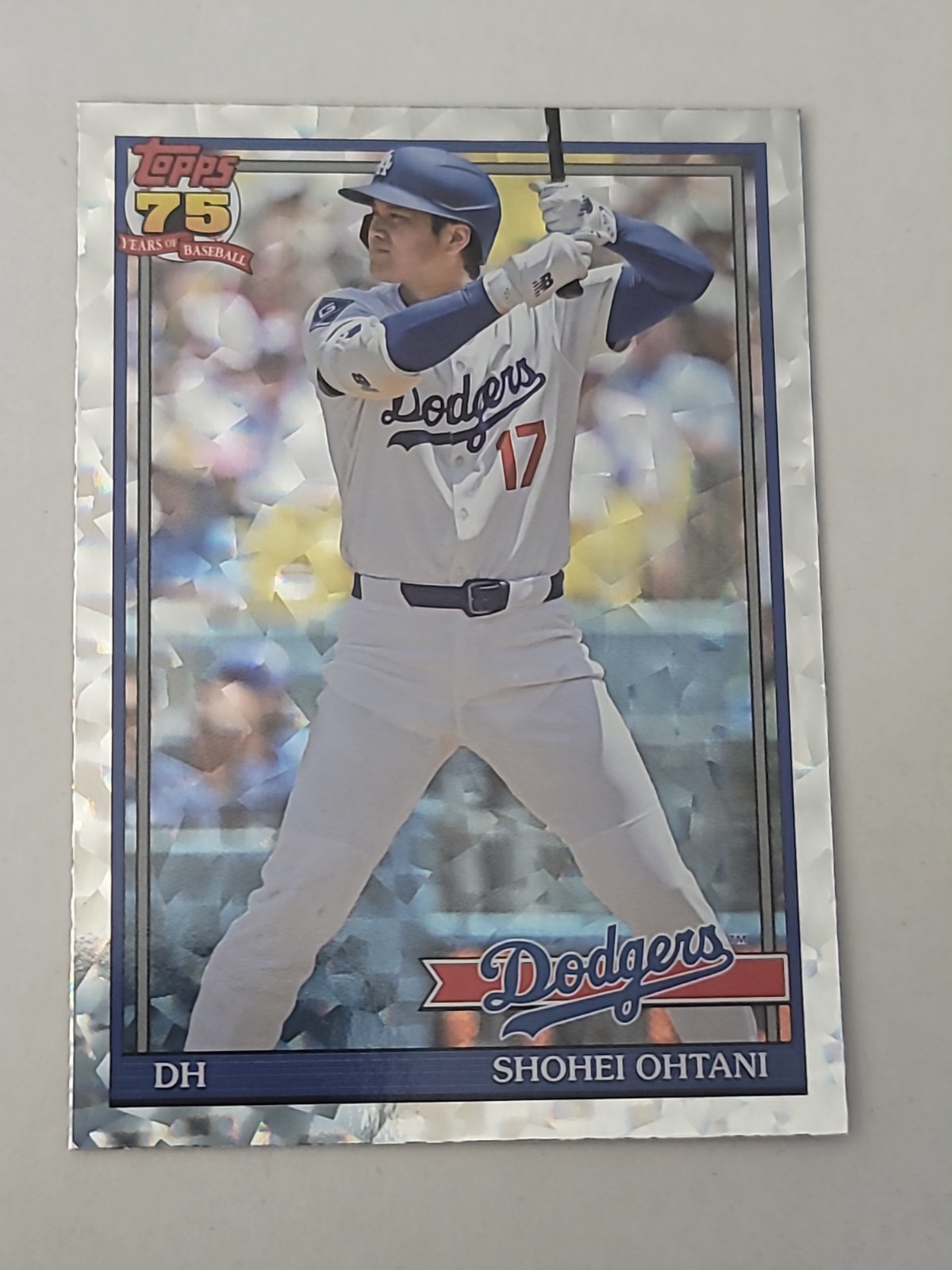 2026 Topps 75 Series 2 Shohei Ohtani Dodgers 1991 Crackle Foil Insert #91B2-1