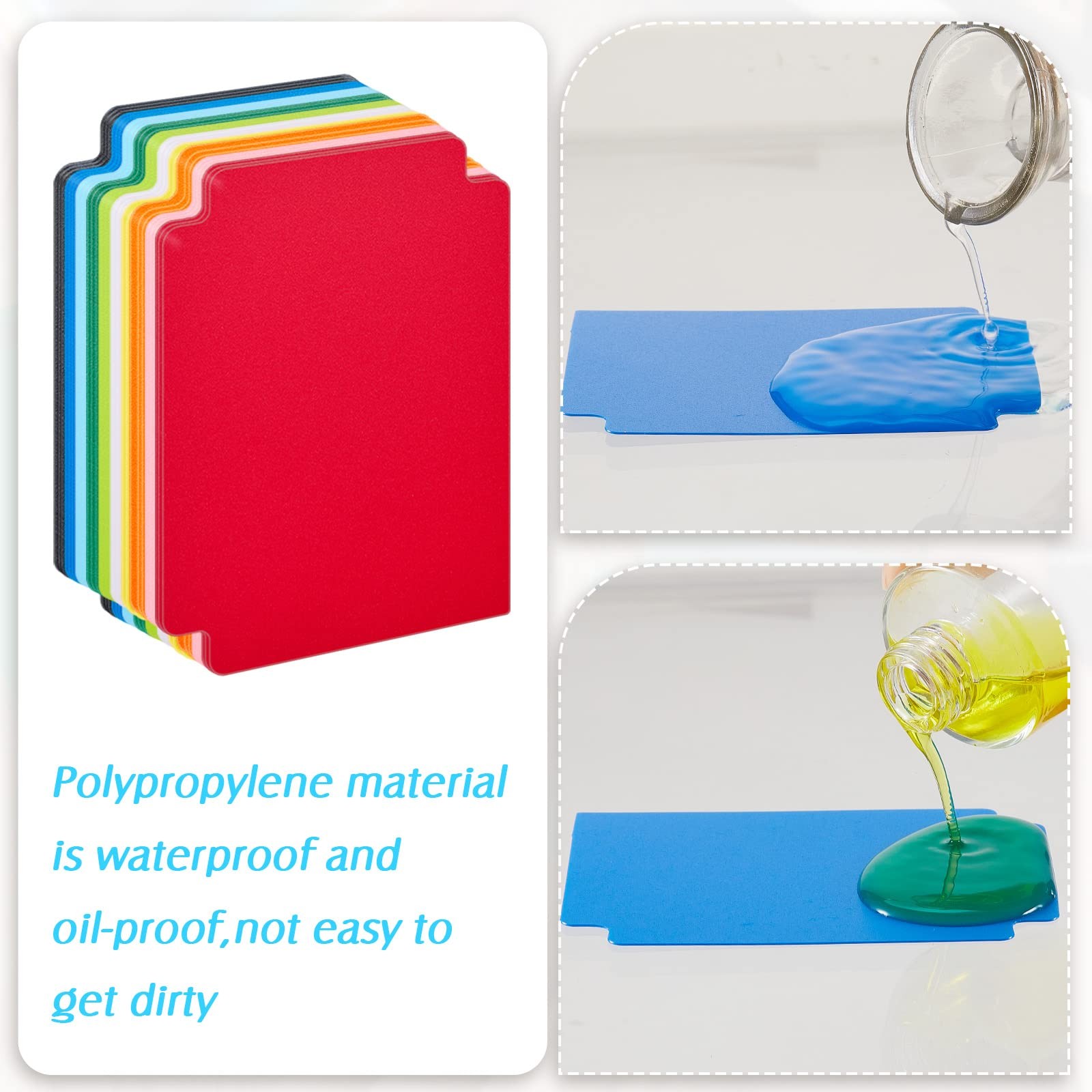 50 Pcs Trading Card Dividers Plastic Card Dividers, Multicolor Frosted Separa…