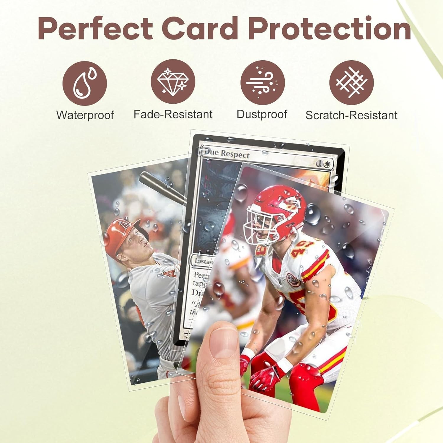Mlikero 600 Count Card Sleeves, Clear Soft Trading Card Sleeves, Polypropylene (