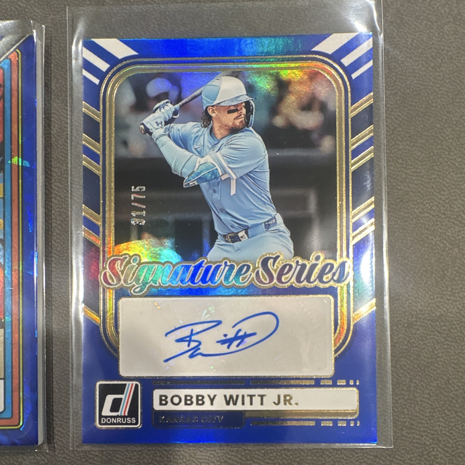 Panini 2026 Donruss Bobby Witt Jr 2-Card Lot: SS-BWJ Auto /75 + JK-BWJ Relic