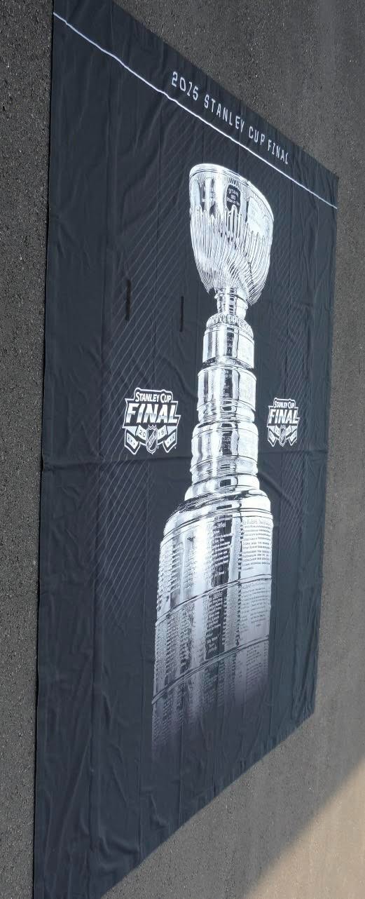 Stanley Cup Final Broadcasters Banner 2015 (HUGE!) Tampa Chicago