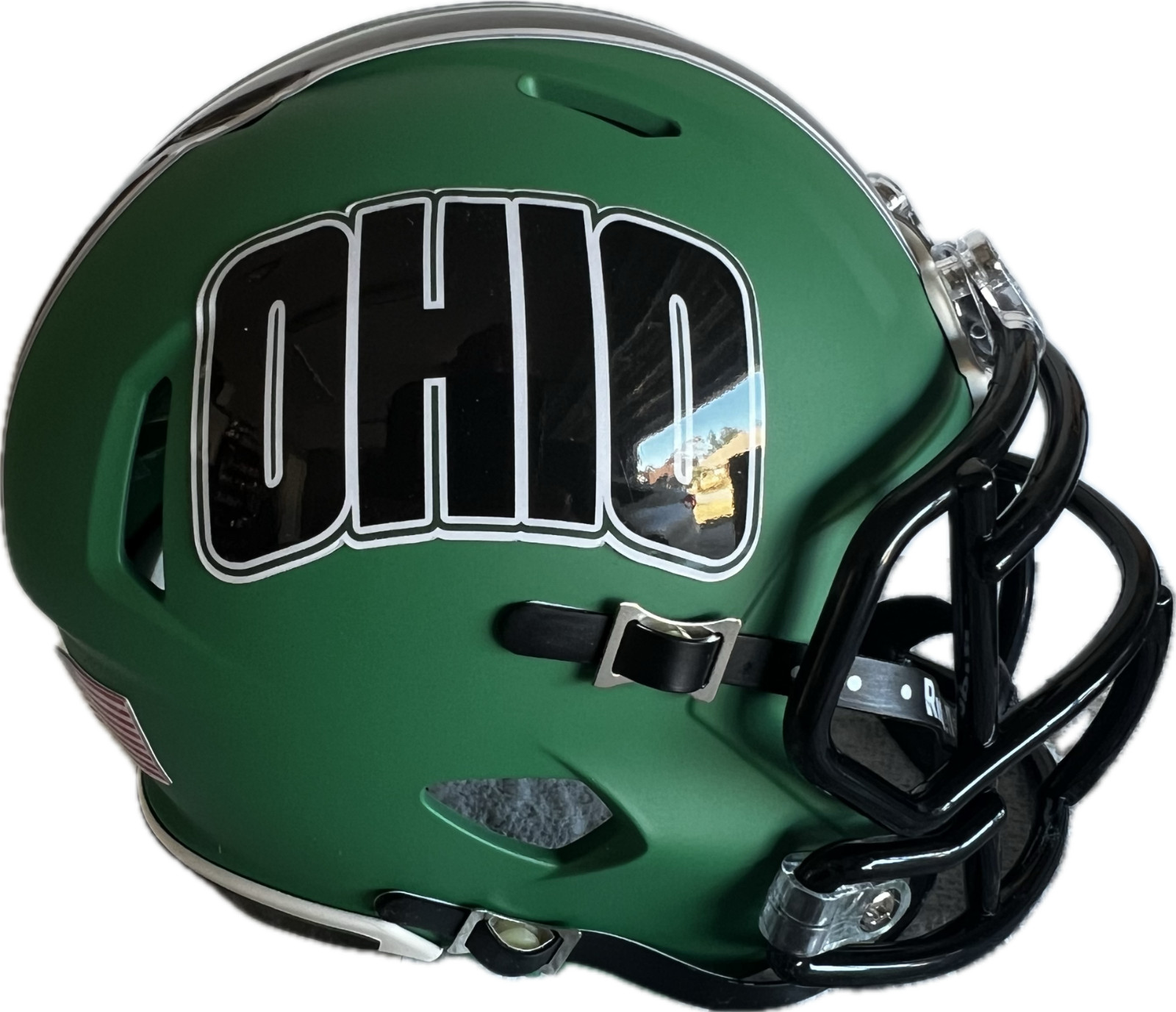 Ohio University Bobcats Custom Matt Green Mini Helmet
