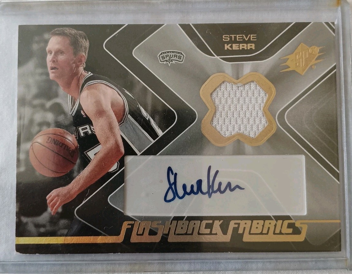 2006-07 SPx Steve Kerr Flashback Fabrics Jersey Auto Autograph #FF-SK Spurs
