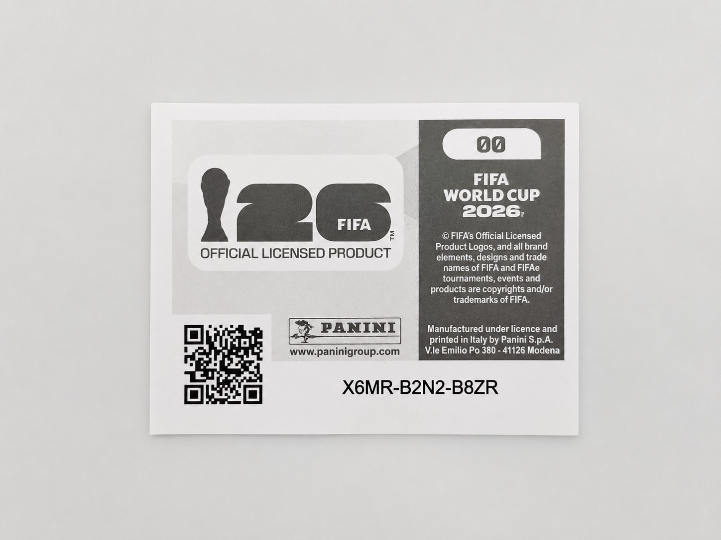 Panini World Cup 2026 Sticker #00 Holographic Foil – Line Variant – Rare – Near