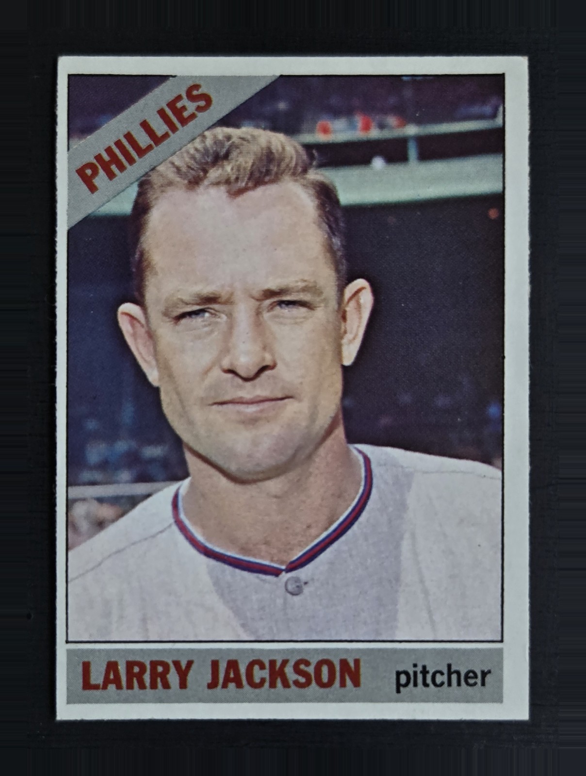 1966 Topps #595 Larry Jackson (High #) – Philadelphia Philles – EX