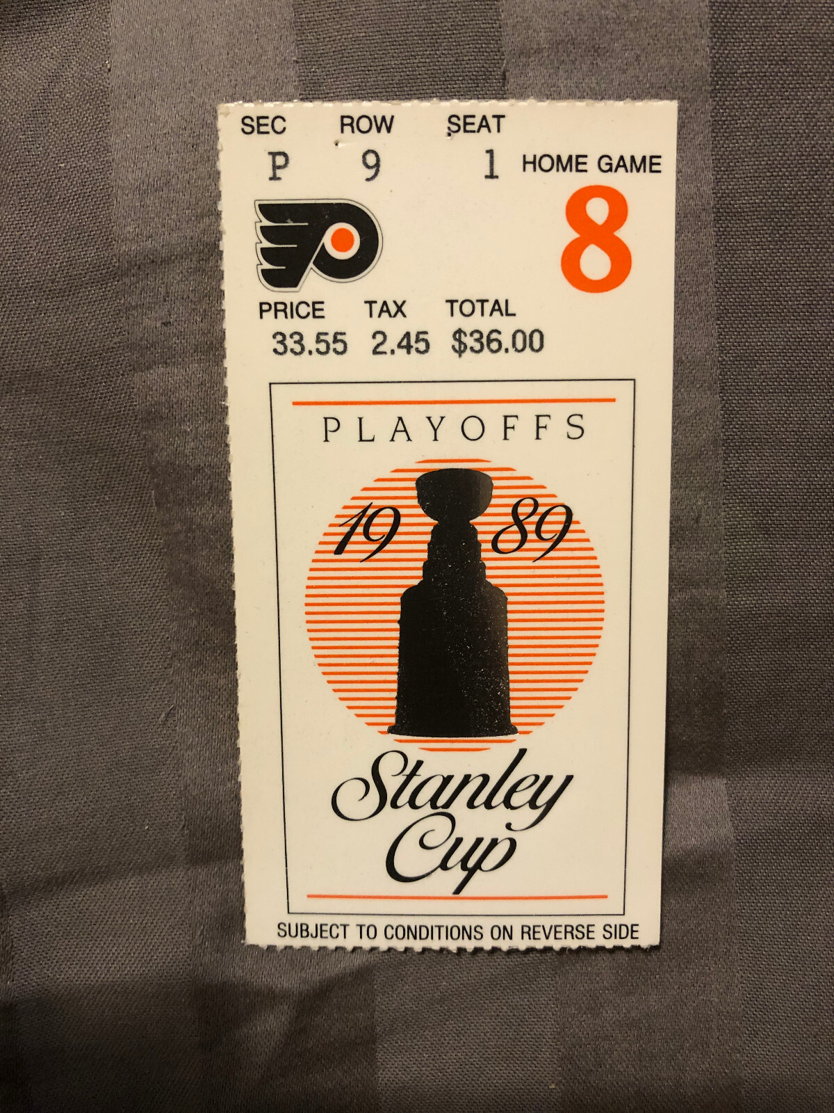 Flyers vs Canadiens – 1989 Stanley Cup Playoffs – Game 4 – Ticket Stub
