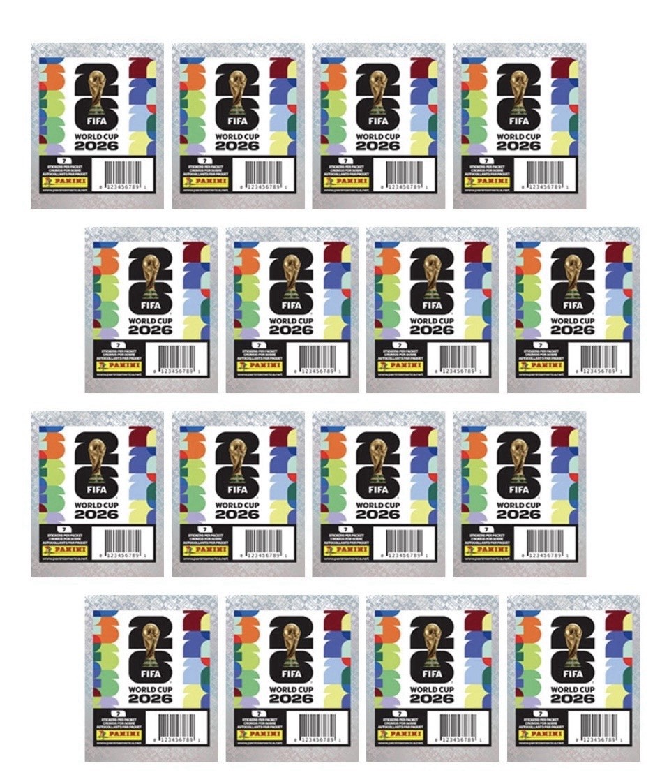 2026 Panini FIFA World Cup Collectors Tin w/ Album & (16 packs) 112 stickers