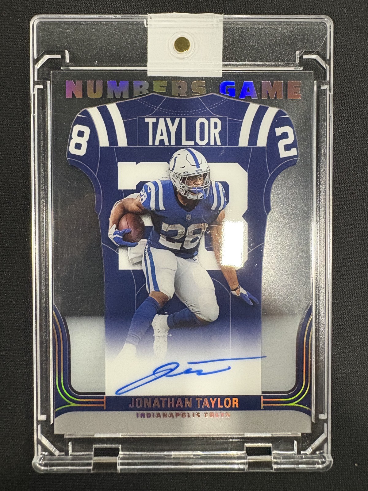 JONATHAN TAYLOR 2022 PANINI CONTENDERS NUMBERS GAME AUTO. COLTS