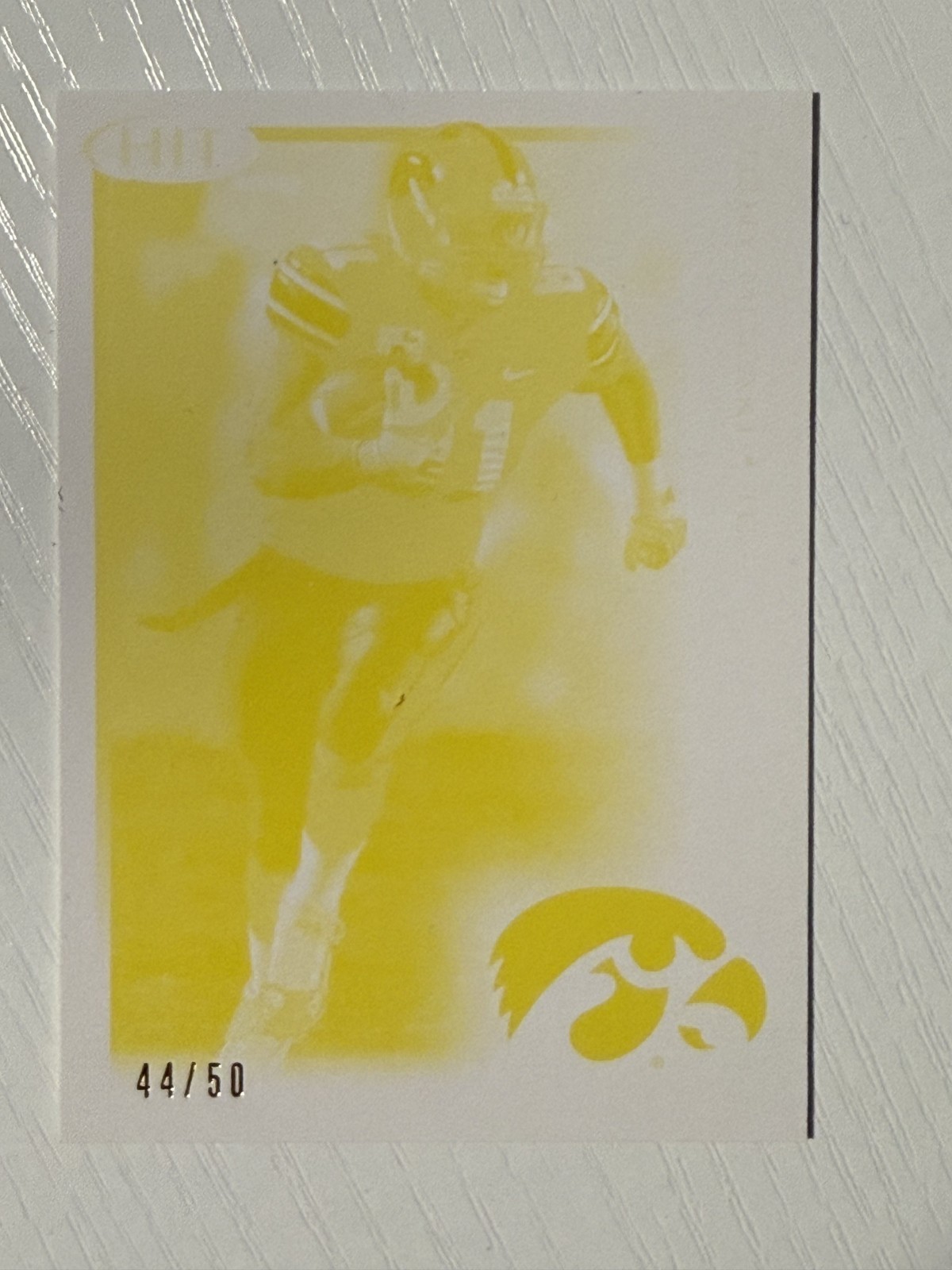 Tony Moeaki 2010 SAGE Hit Make Ready yellow #MR24 44/50 Iowa Hawkeyes