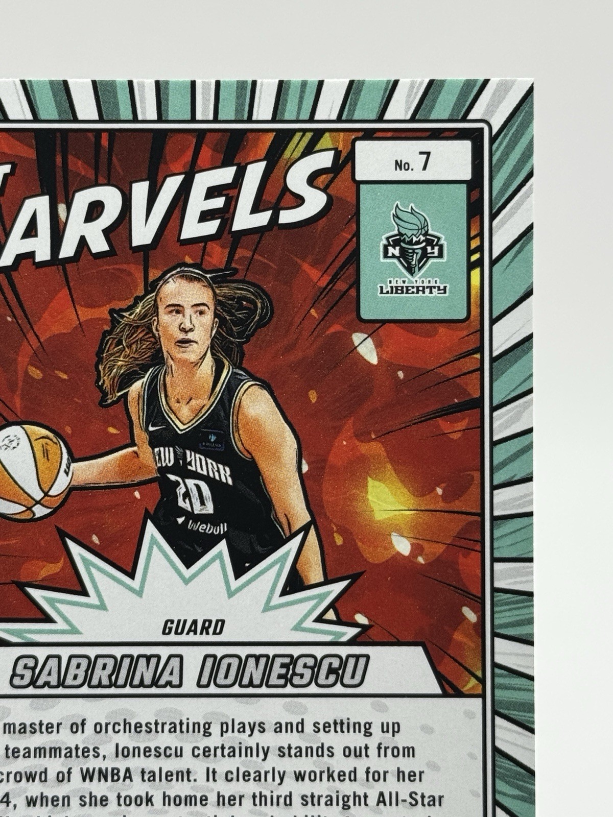 💎 2025 WNBA Panini Donruss – Sabrina Ionescu #7 Net Marvels – NY Liberty