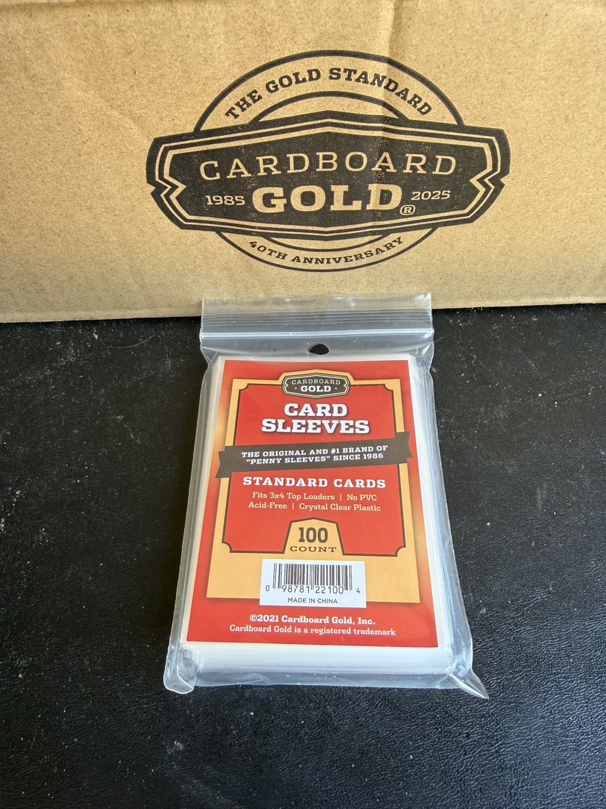 100 Cardboard Gold Soft Sleeves CBG Penny Sleeve Standard 3×4 Trading Cards