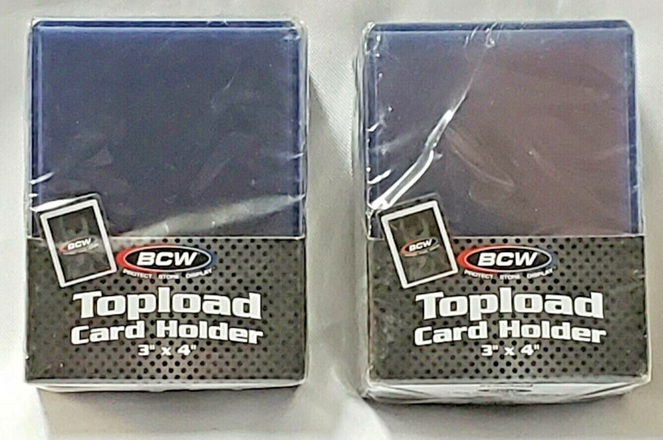 BCW Topload Card Holders 3×4 – 50 PACK Standard Size 20pt Rigid TopLoaders *NEW