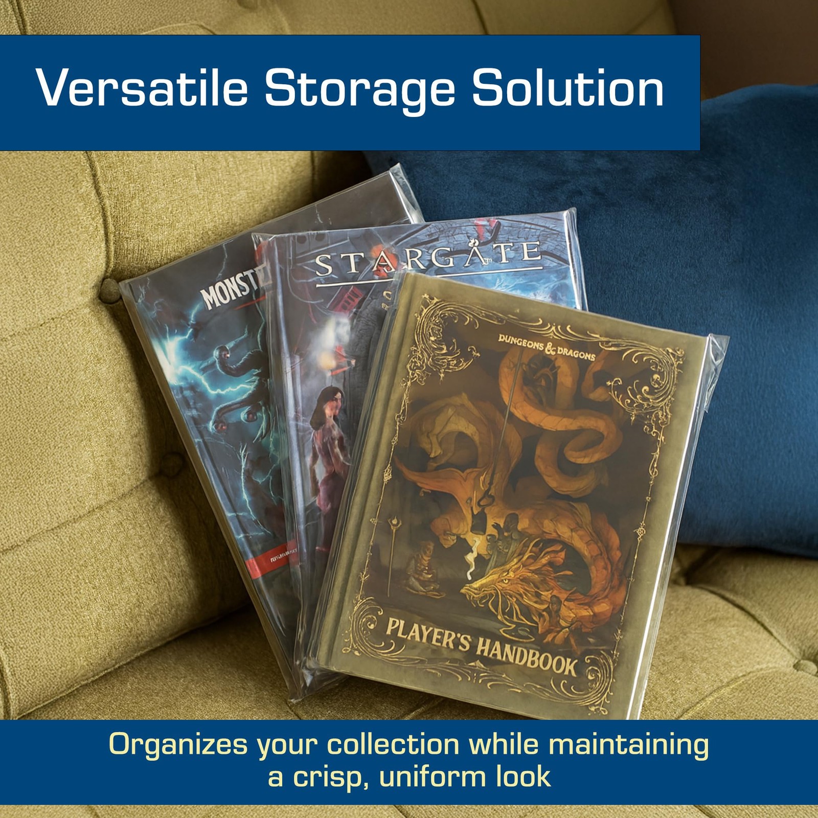Book Storage Bags – 100 Pack | 10″ x 13″ + 2″ Fold-Over Flap | Archival-Safe …