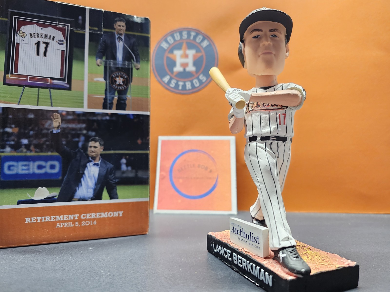 Lance Berkman Houston Astros MLB 2014 SGA Bobblehead NIB Retirement Ceremony