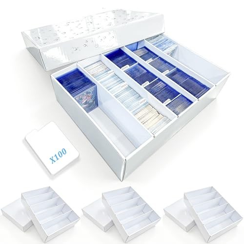 4-Pack Trading Card Storage Boxes – 5000ct TCG & 3000ct Sports Card Organizer, B
