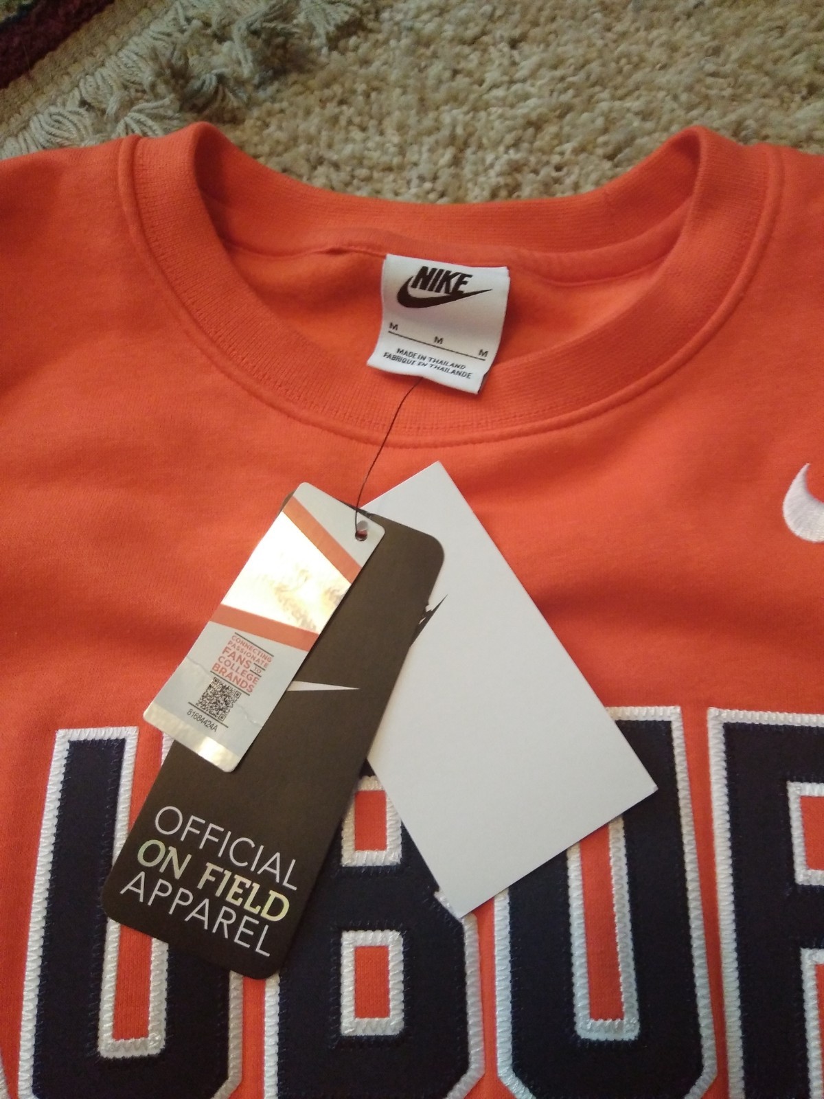 NWT Nike Auburn Tigers Football 2025 Team Issued Long Sleeve Pullover MEDIUM