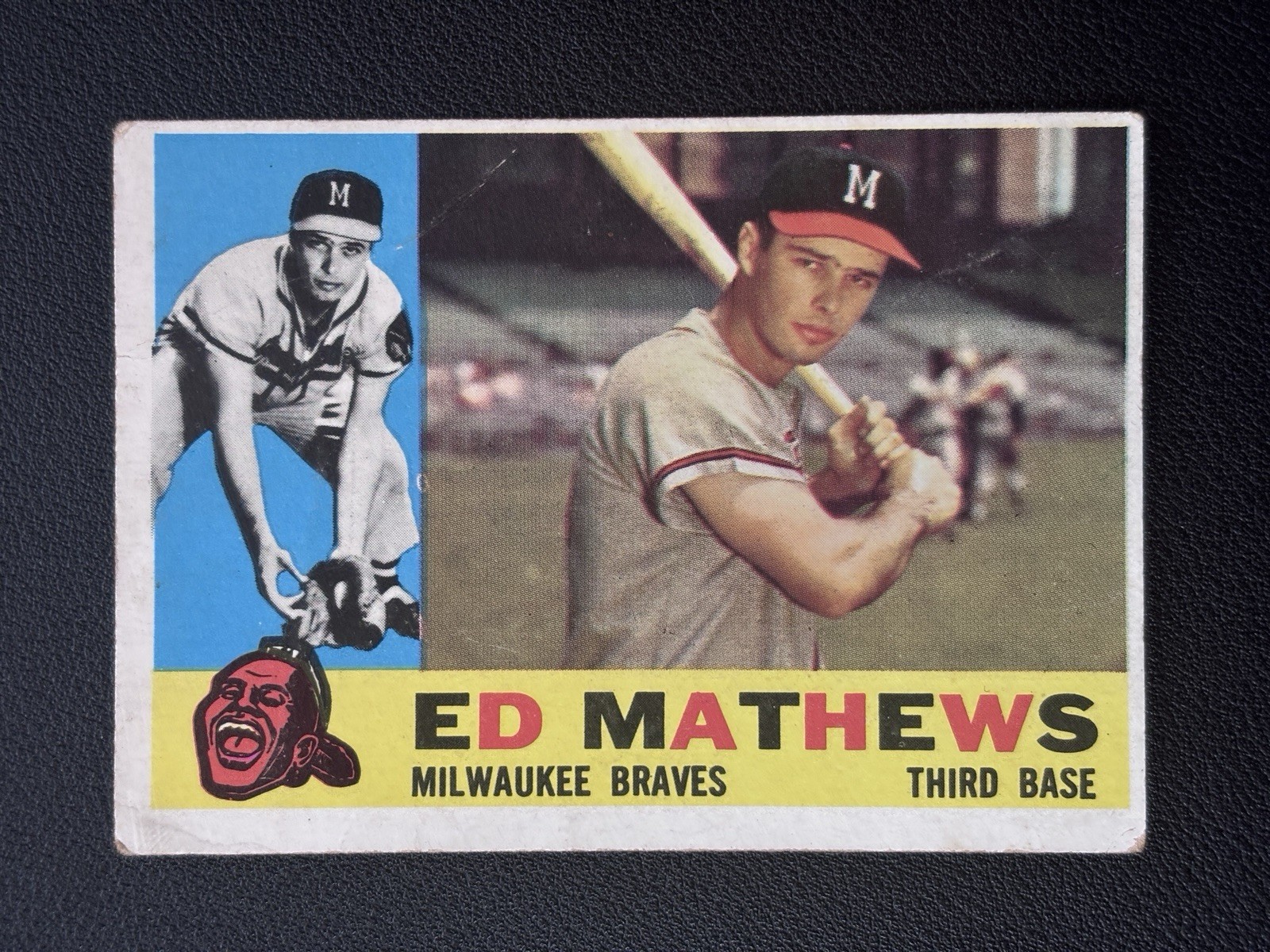 1960 Topps Baseball Ed Mathews #420 Milwaukee Braves VG-EX