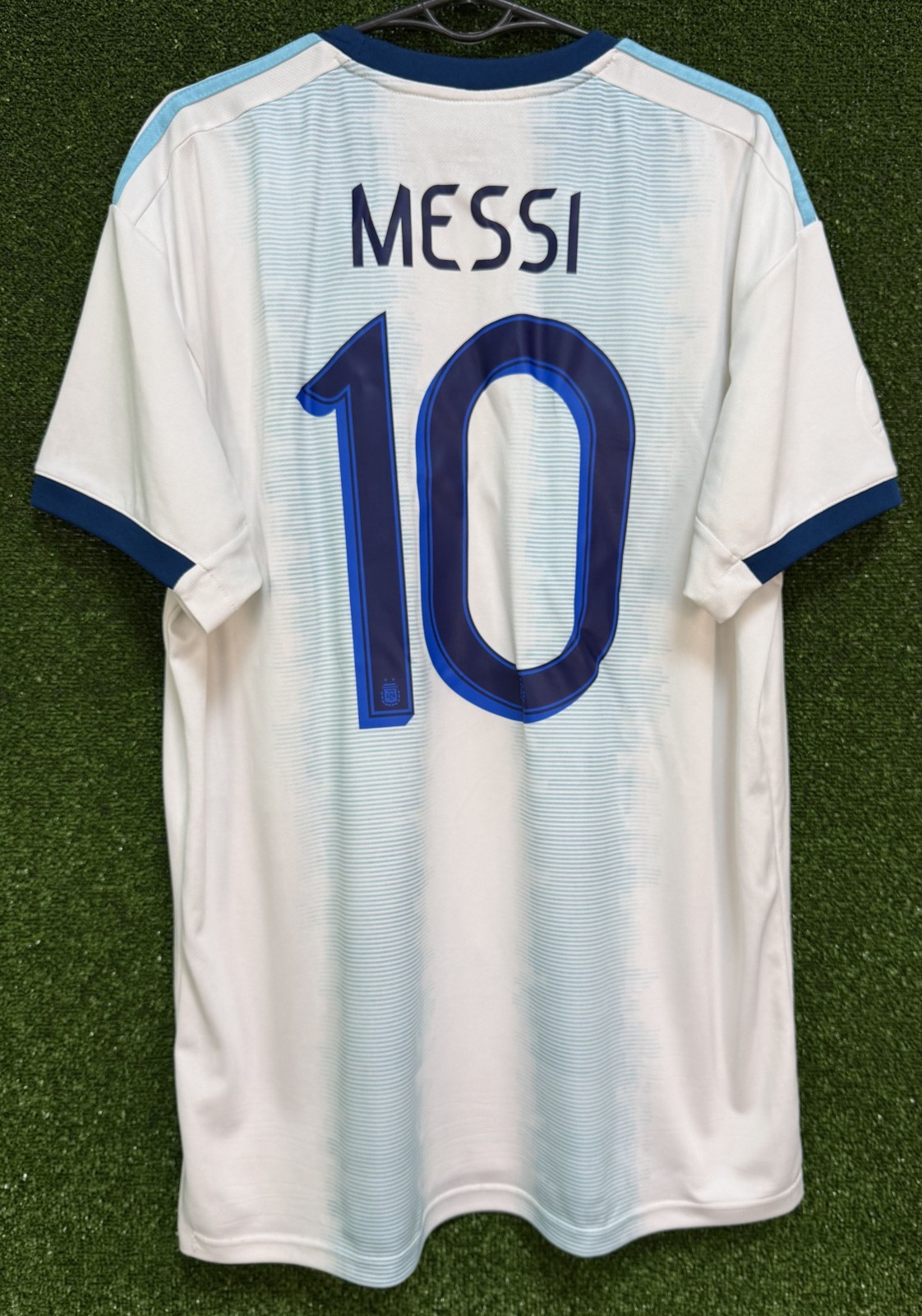 MENS LEO MESSI ARGENTINA NATIONAL 2019/2020 SOCCER FOOTBALL SHIRT JERSEY SIZE XL