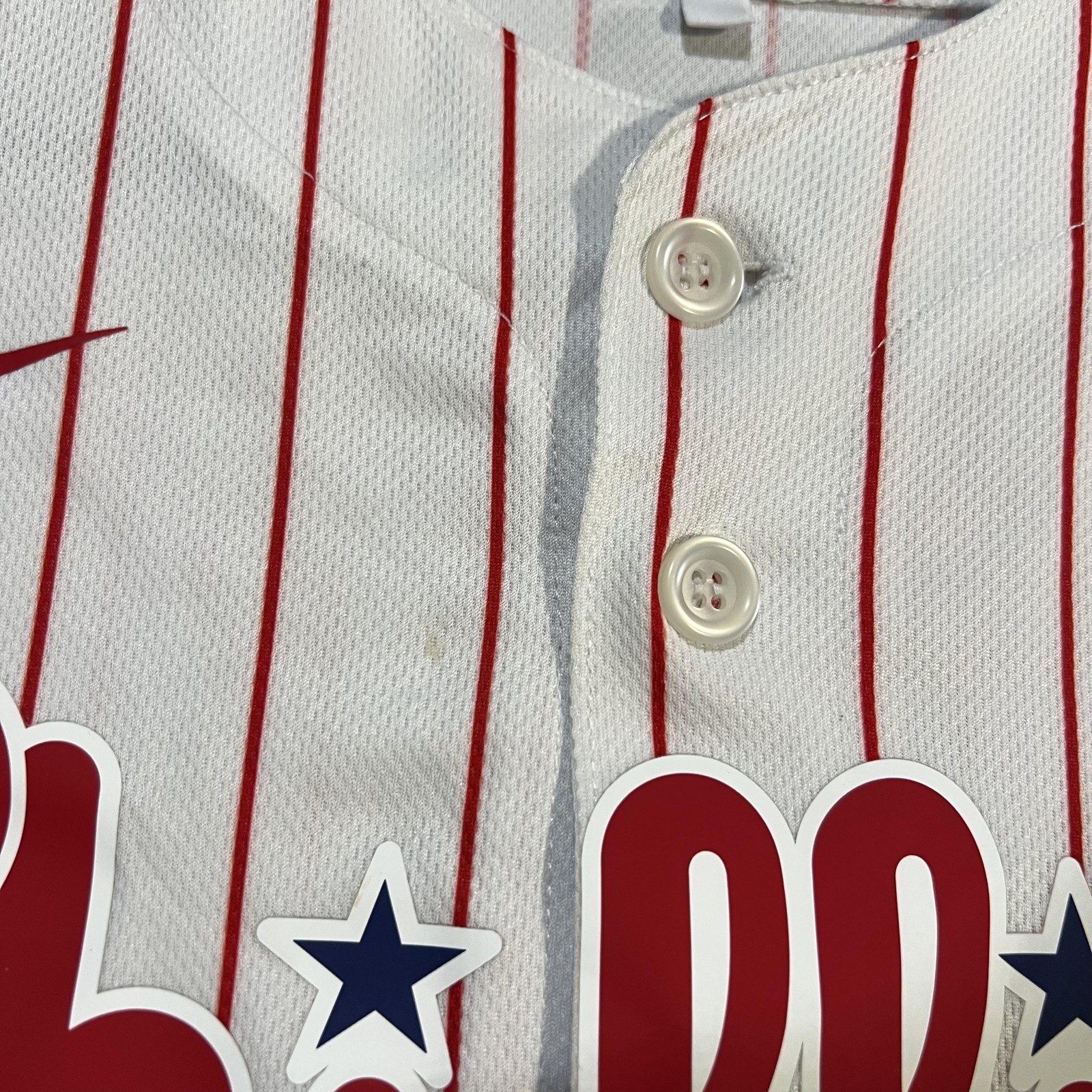Philadelphia Phillies Baseball Jersey Boys Small White Bryce Harper 3 Nike MLB