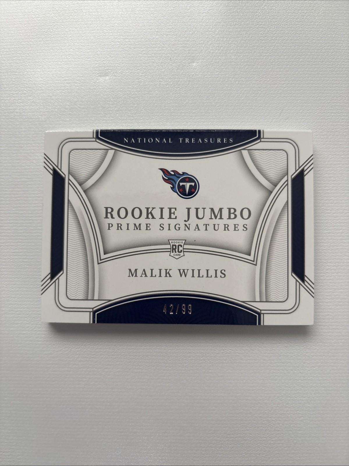 2022 Panini National Treasures Malik Willis RJB-MW RPA Booklet Auto Patch /99