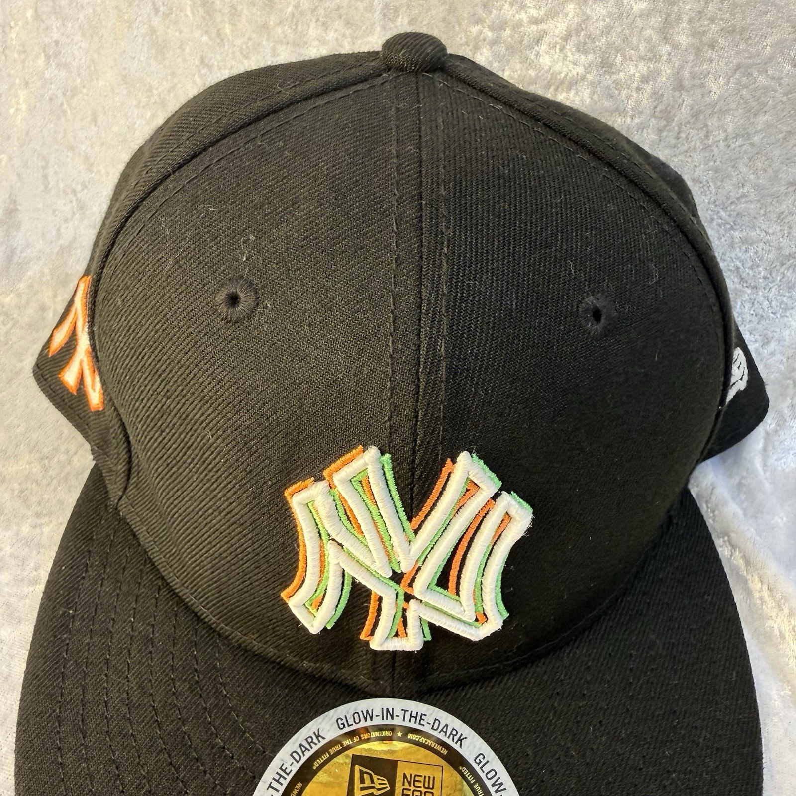 New York Yankees Black New Era 59Fifty 3D Glow-In-The-Dark Hat Size 7 1/8