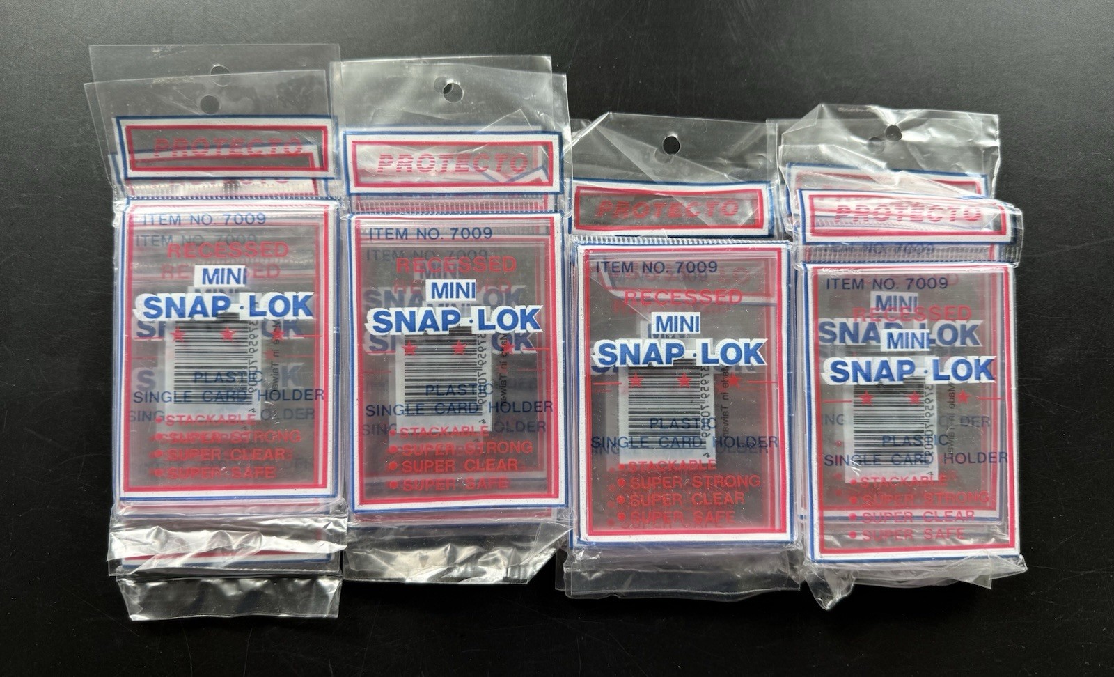 New Recessed Mini Snap Lok Plastic Single Card Holder (12-Pack)