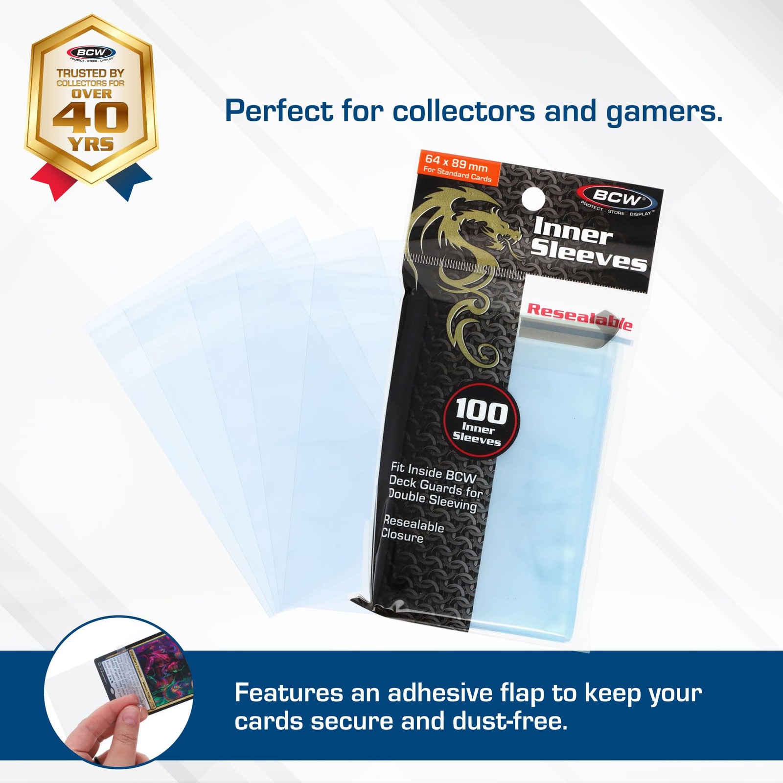 1-SSLV-I-R Resealable Inner Sleeves Standard