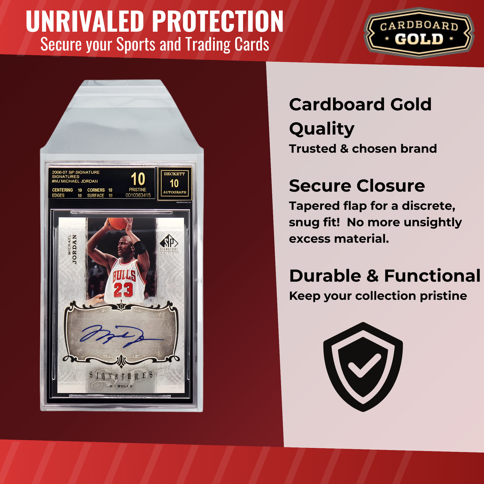 50 CBG Max Pro Perfect Fit Graded Card Sleeves Bags – Beckett Size The Clearest!