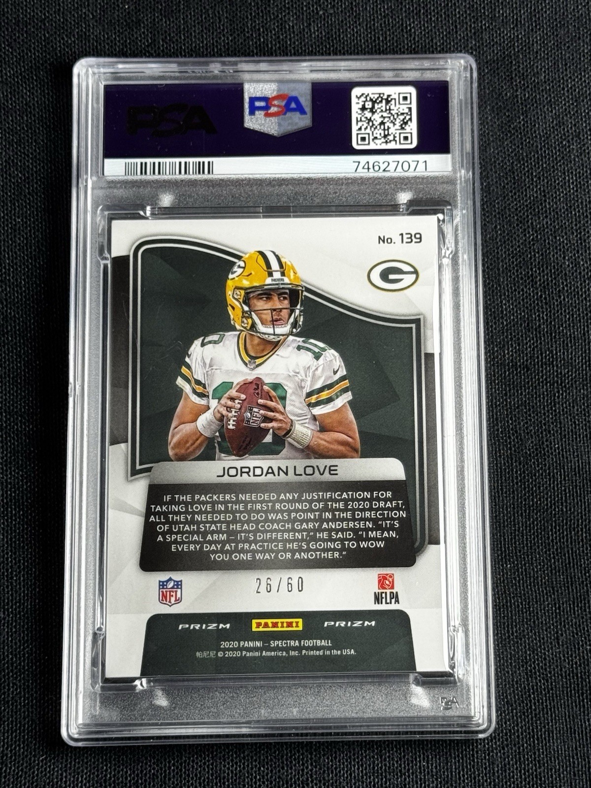 ‼️ONLY 6 EXIST‼️2020 Panini Spectra Jordan Love #139 Neon Blue /60 Packer’s NFL