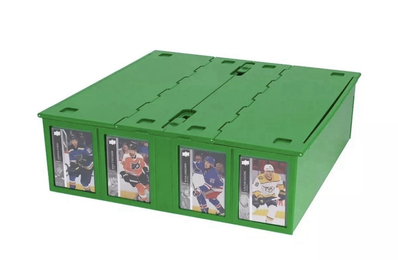 Brand New BCW 3200 ct 4 Row Collectible Card Bin Green