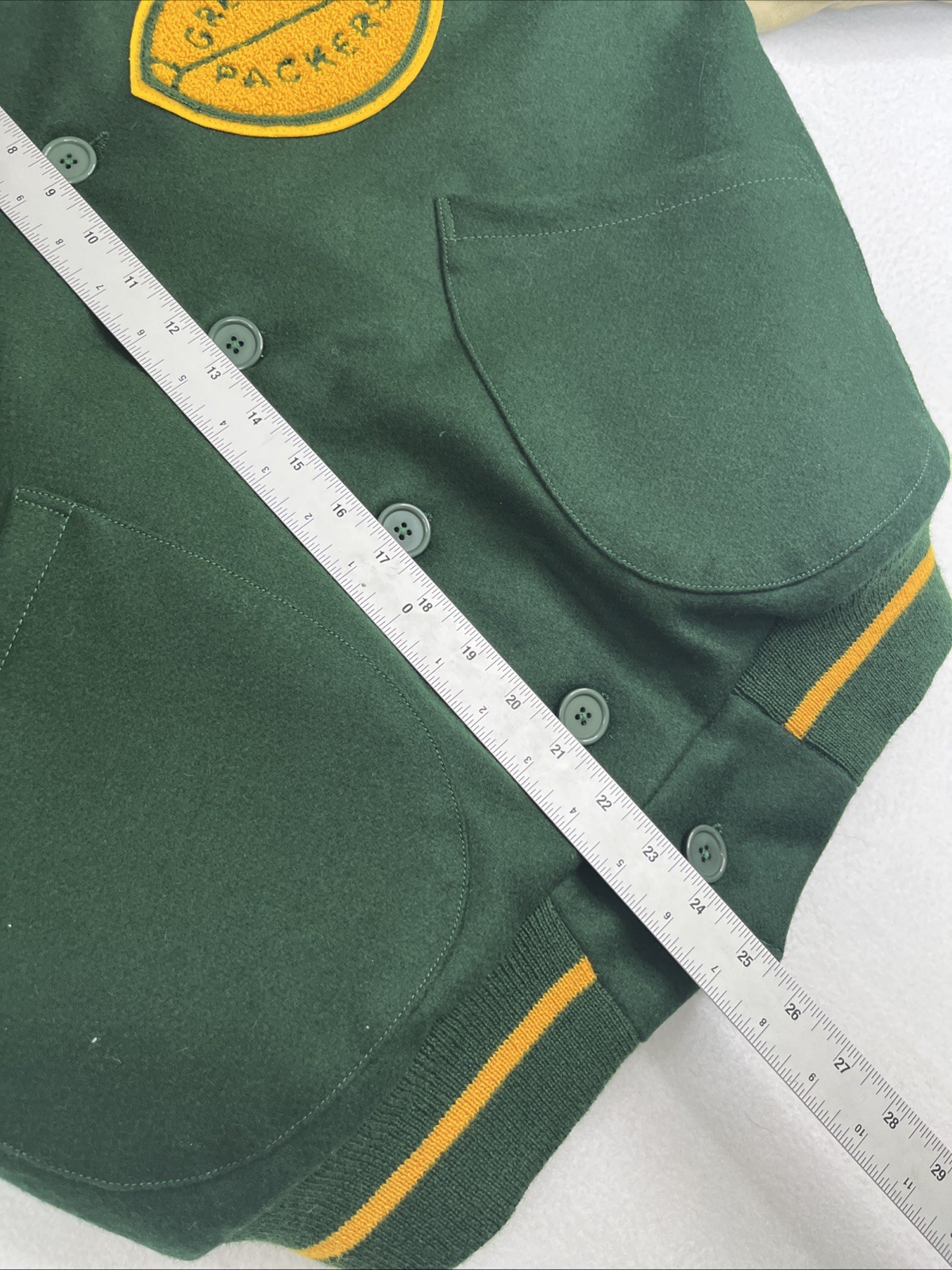 1950’s Green Bay Packers Ebbets Field Flannel Jackets Size Small Wool Leather