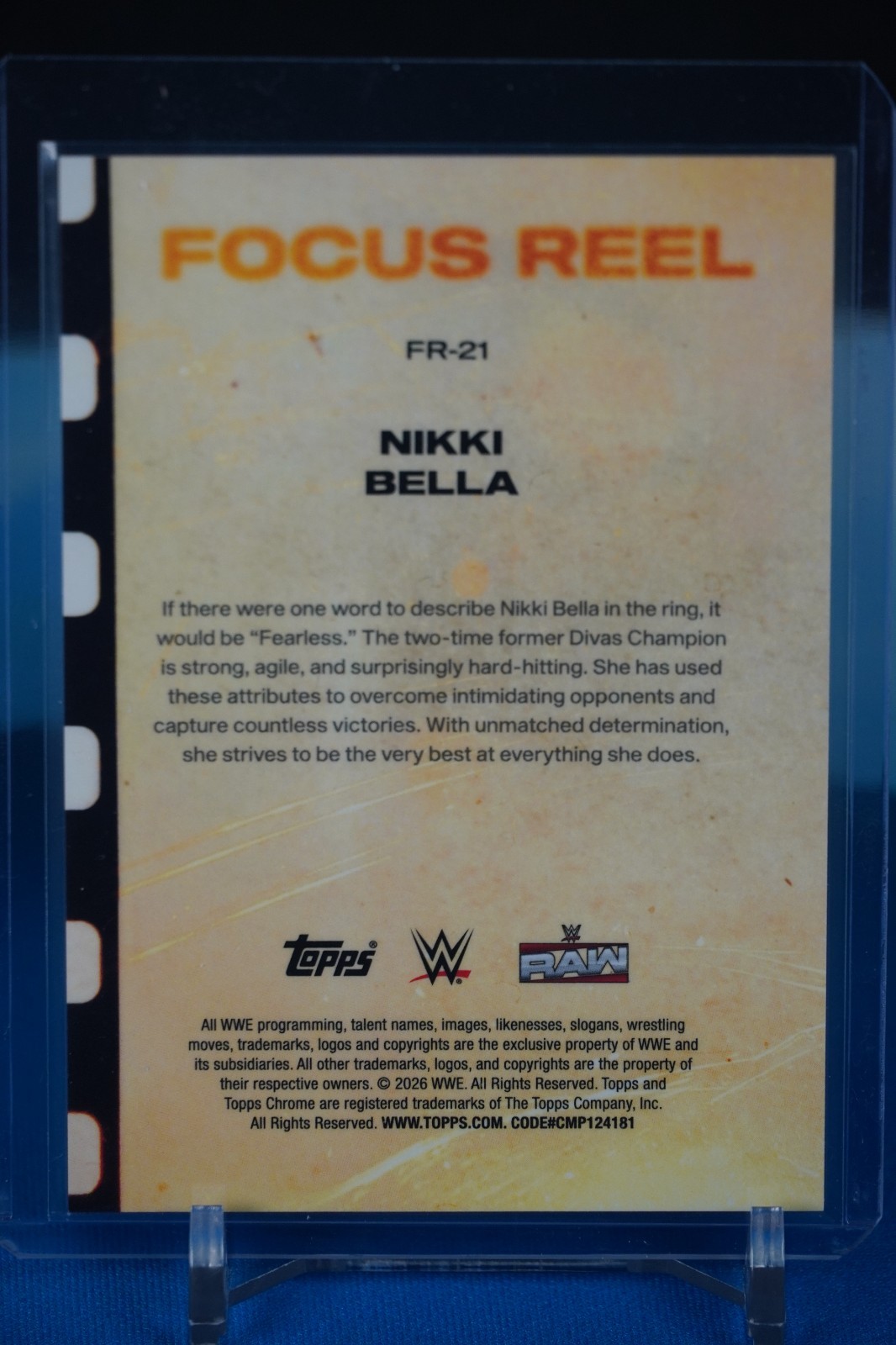 2026 Topps Chrome Logofractor WWE – Focus Reel #FR-21 GOLD /50