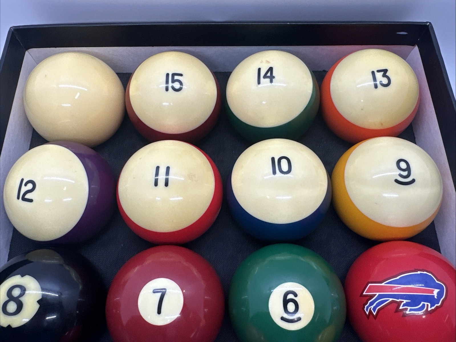 Buffalo Bills Pool Billiards Ball Complete Set with 5 Ball NFL Team Logo