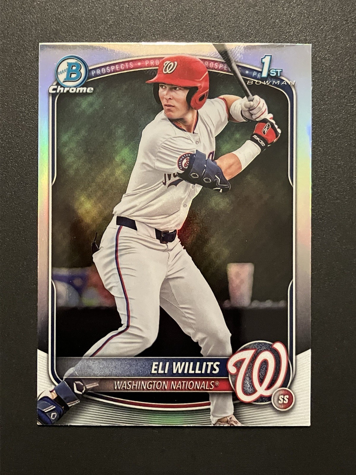 Bowman 2025 Draft Chrome Refractor Eli Willits BDC-1 Washington Nationals