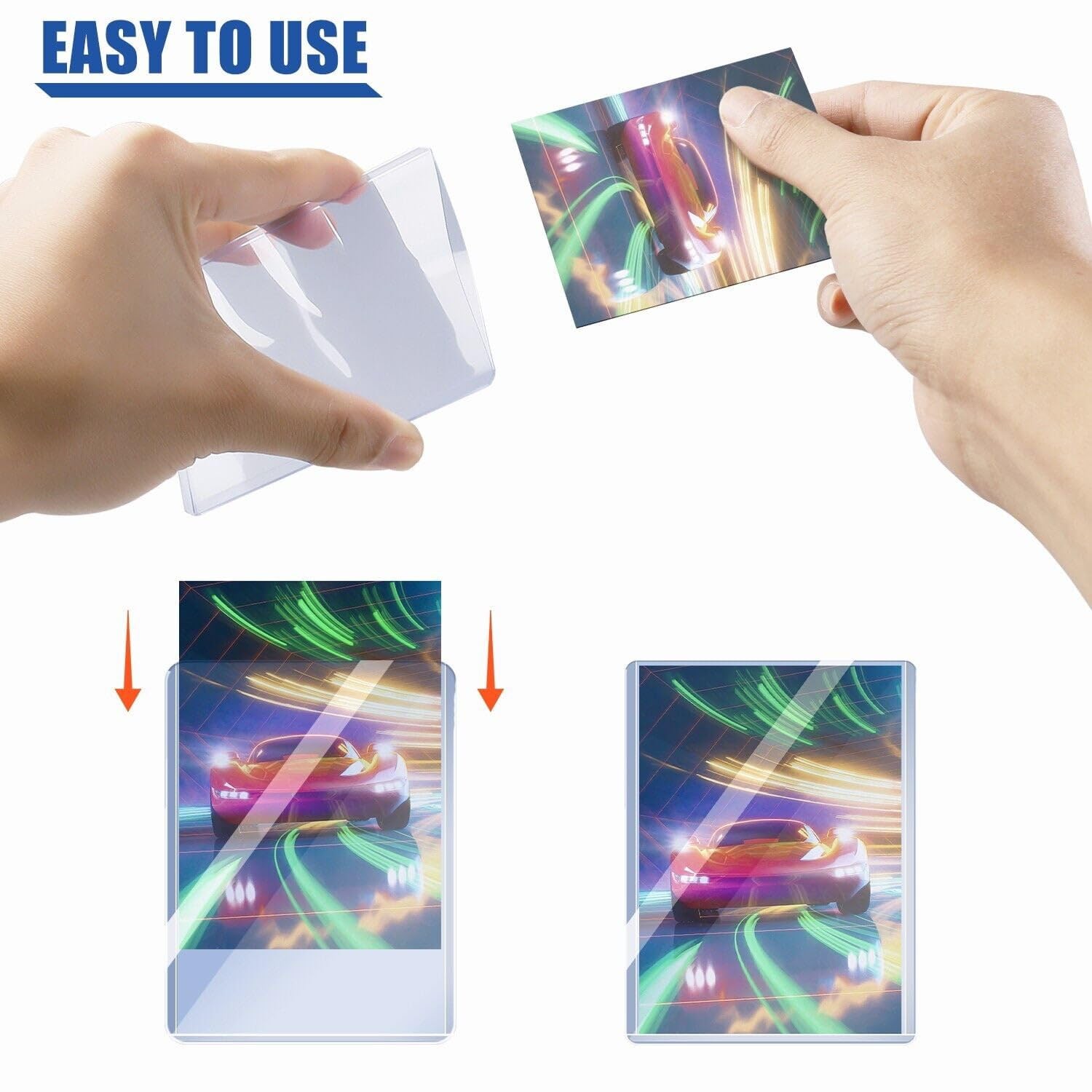1000 PCS Toploaders and Panny Sleeves – Premium Hard Plastic Card Protectors,…