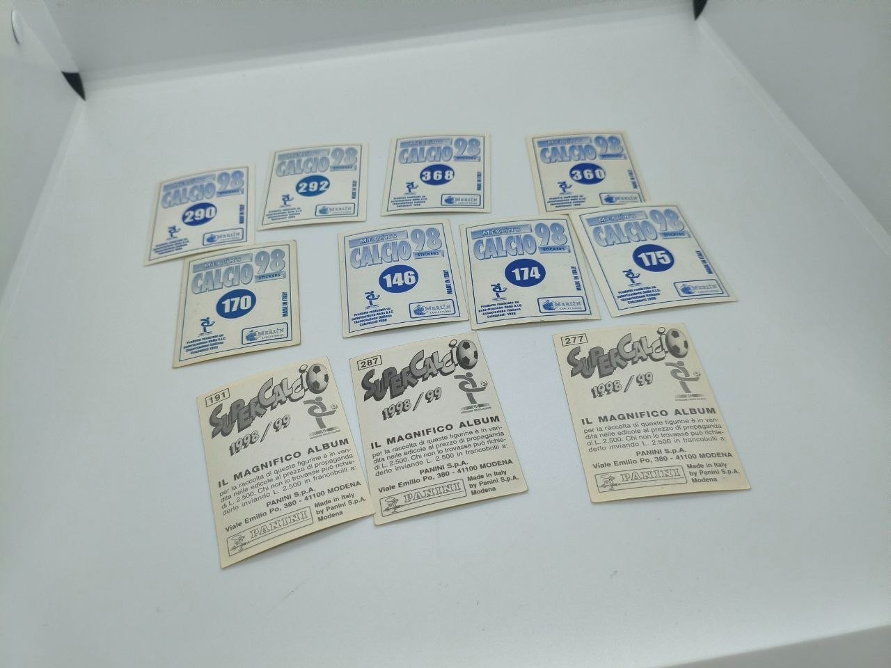 Football Sport Stickers Super Calcio 1998-1999 Panini Thuram Crespo West Signori