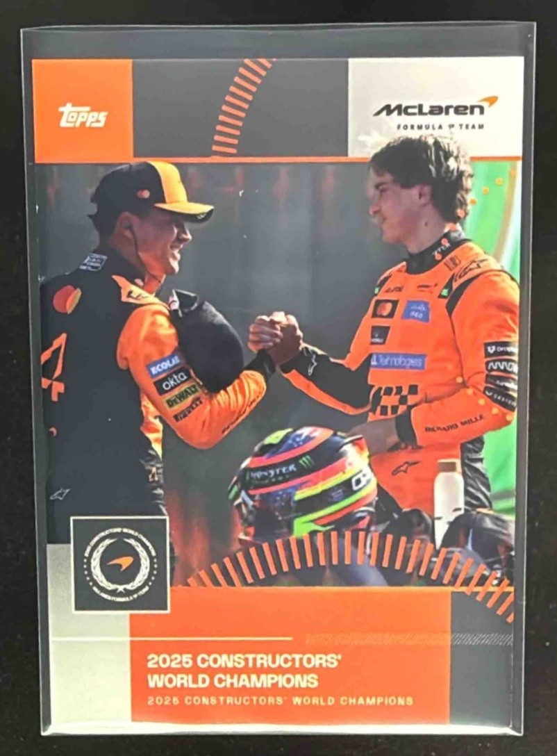 2025 Topps Mclaren Racing Lando Norris and Oscar Piastri Constuctors Champions